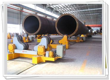 60T Pipe Weldment Used Self - Aligned Welding Rotator With Motorized Trolley