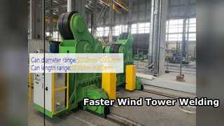 Self Aligning Welding Rotators for Offshore Wind Towers