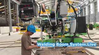 Welding column boom Commissioning at user plant