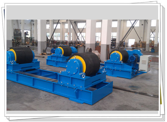 Manual Adaptive 200T Fixed Pipe Welding Rotator Rubber Wheel Pendant Control