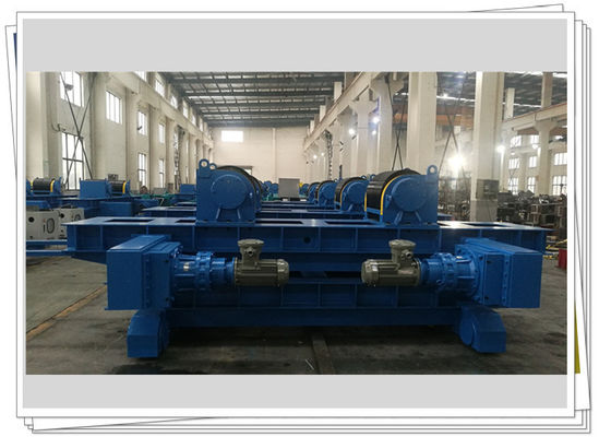 Tank Surface Treatment 100T welding turning rolls Rubber Roller Motorized